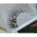 2013 new style, high quality pure handmade real Siberian mink eyelash decorated wiht crystals